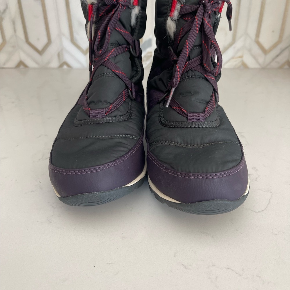 Sorel Whitney Short Lace Dark Plum Womens Boot Size 9 Insulated Snow - Picture 6 of 11